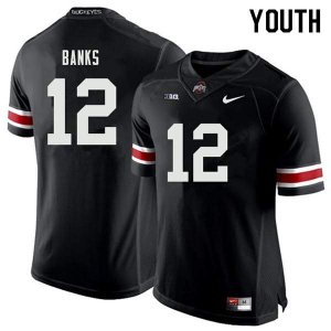 Youth Ohio State Buckeyes #12 Sevyn Banks Black Nike NCAA College Football Jersey March YAK7644CT
